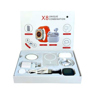 X8 Combo 49mm Smartwatch με Παλμογράφο (Μαύρο)