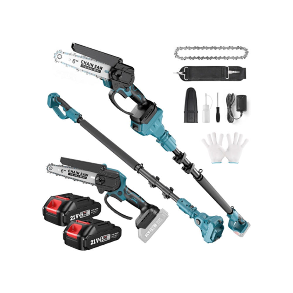 Σετ Αλυσοπρίονο & Ψαλίδι Κλαδέματος 168V με 2 Μπαταρίες 5Ah με και Τηλεσκοπικό Κοντάρι