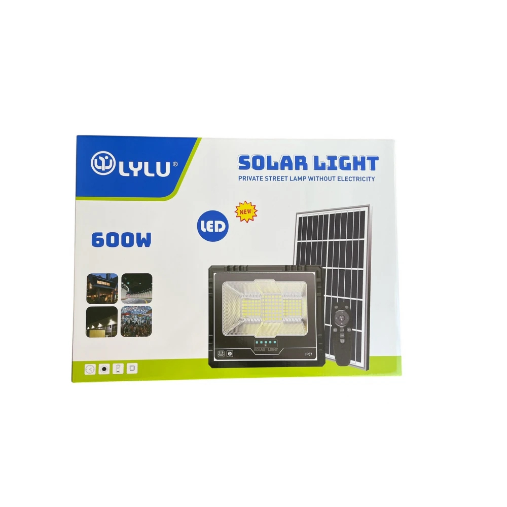 Ηλιακός Προβολέας LED 600W 6000K Αδιάβροχος με Φ/Β πάνελ