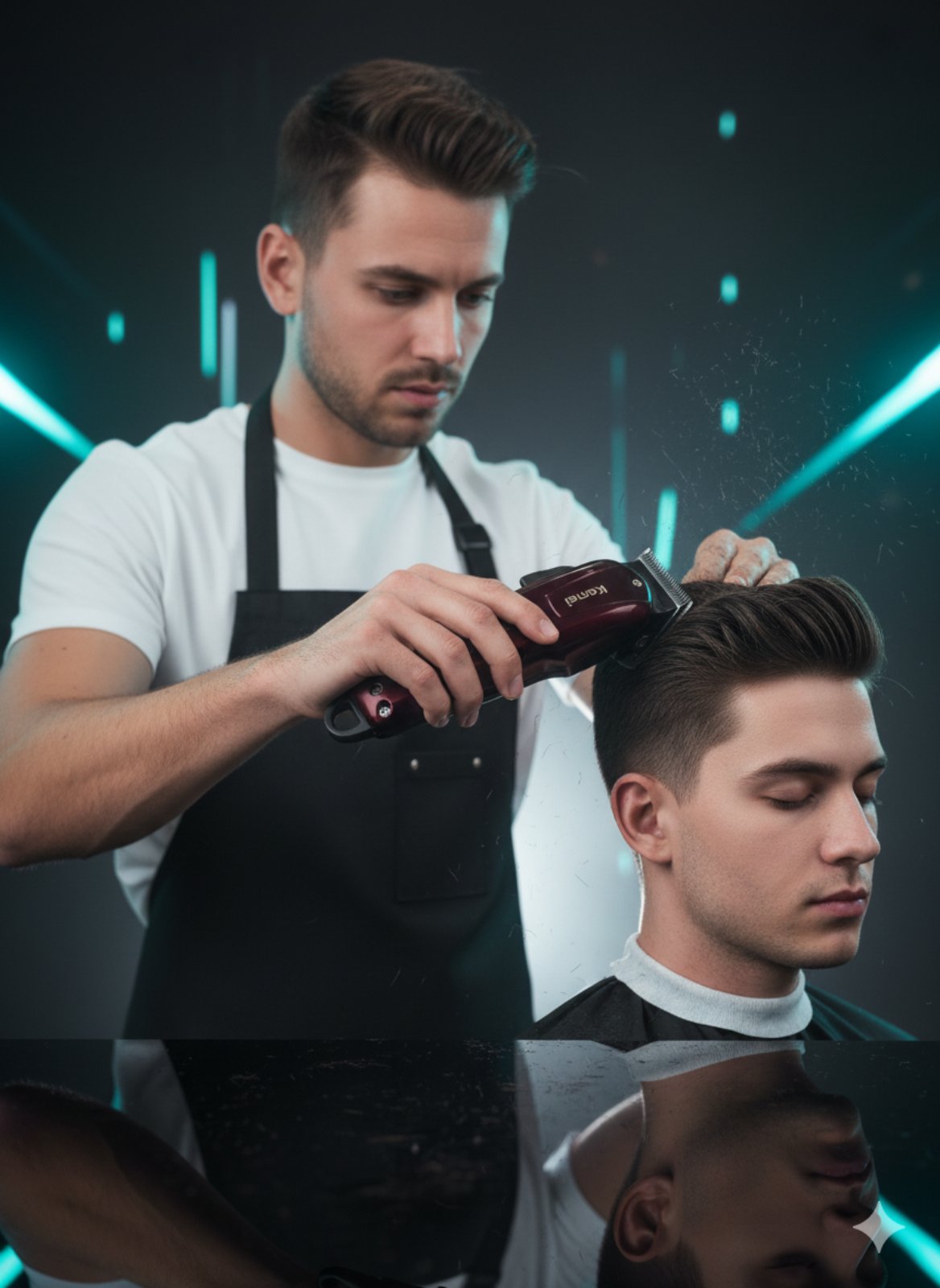 Kemei Επαγγελματική Επαναφορτιζόμενη Κουρευτική Μηχανή Κόκκινη - Image 3