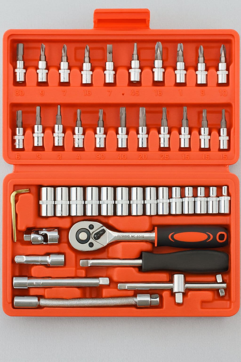Σετ Καρυδάκια 46 Τεμαχίων 1/4" (46PCS 1/4" Drive Chrome Vanadium Socket Wrench Set)