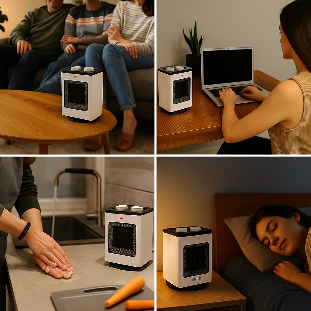 Handy Heater BD-151 – Φορητό Κεραμικό Θερμαντικό Εσωτερικού Χώρου με Φίλτρο True Shield - Image 2
