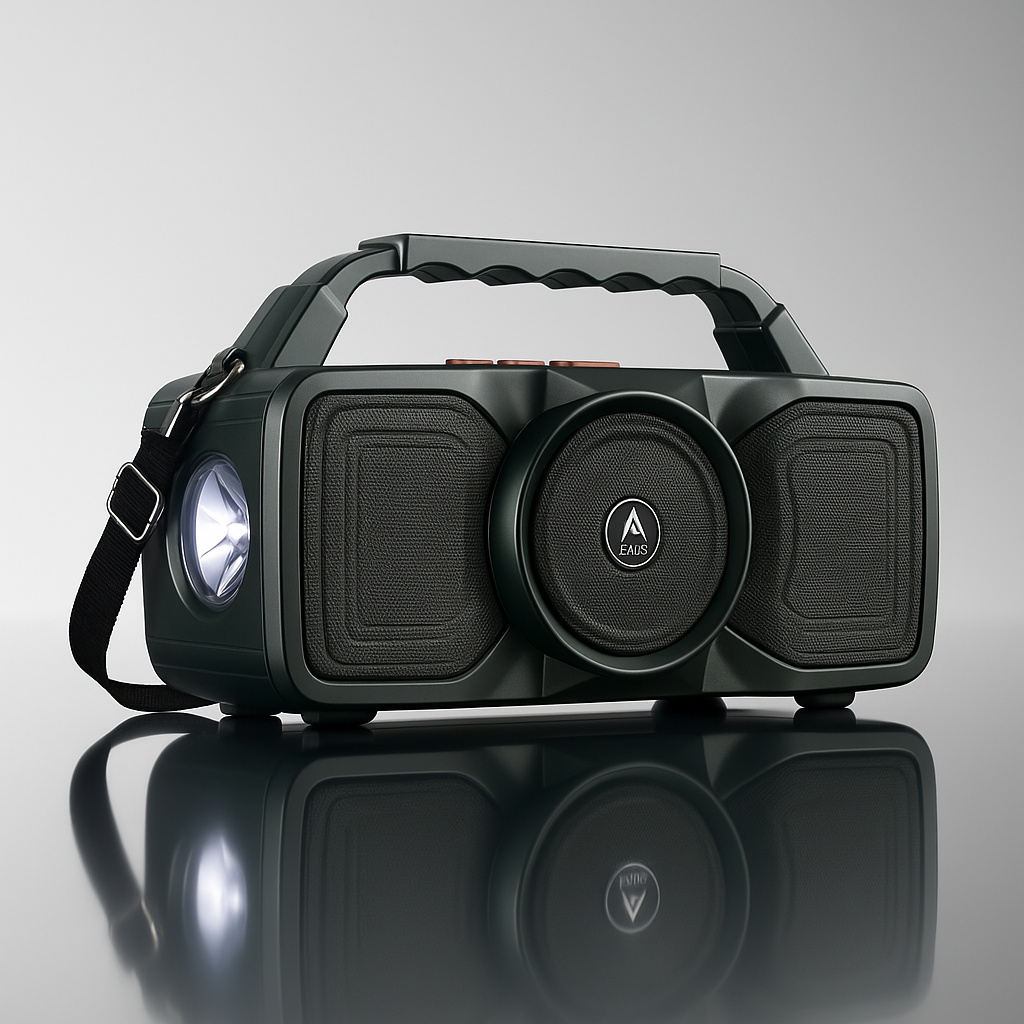 A Loveyin AI-01S Ασύρματο Ηχείο – 15W Φορητό Bluetooth Ηχείο με Ηλιακό Πάνελ και FM Ραδιόφωνο