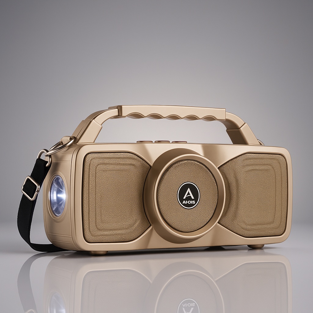 A Loveyin AI-01S Ασύρματο Ηχείο – 15W Φορητό Bluetooth Ηχείο με Ηλιακό Πάνελ και FM Ραδιόφωνο - Image 2