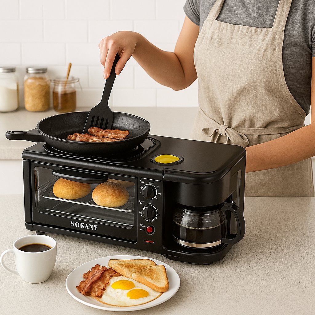 SOKANY 3-σε-1 Παρασκευαστής Πρωινού (Μοντέλο SK-145) - Image 2