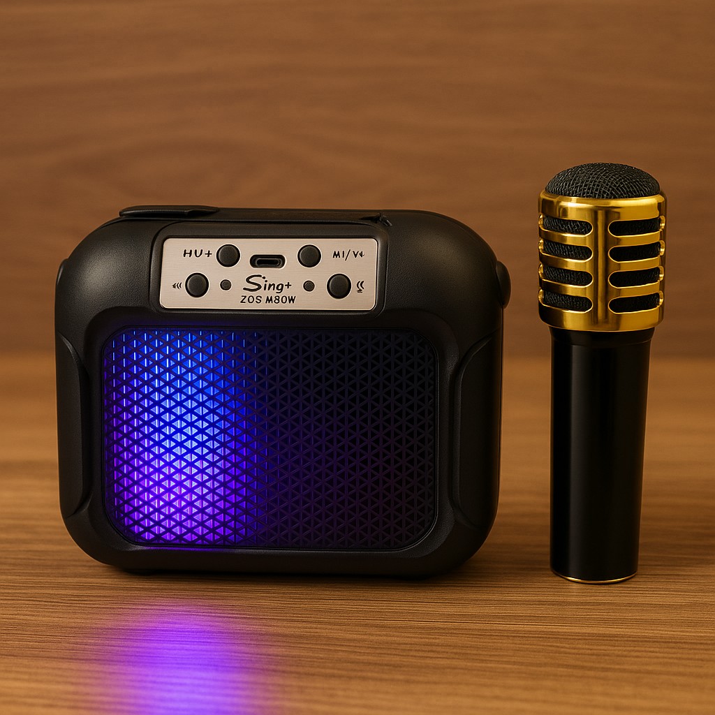 Sing-e ZQS1490W – Φορητό Ηχείο Bluetooth με Super Bass & Ασύρματο Μικρόφωνο - Image 2