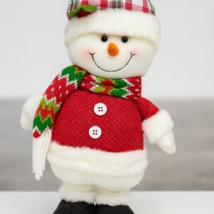 ☃ Χριστουγεννιάτικο Λούτρινο Χιονάνθρωπος – Διακοσμητική Φιγούρα