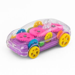 Διαφανές Αυτοκινητάκι με Γρανάζια – Εκπαιδευτικό Παιχνίδι με Φωτισμό