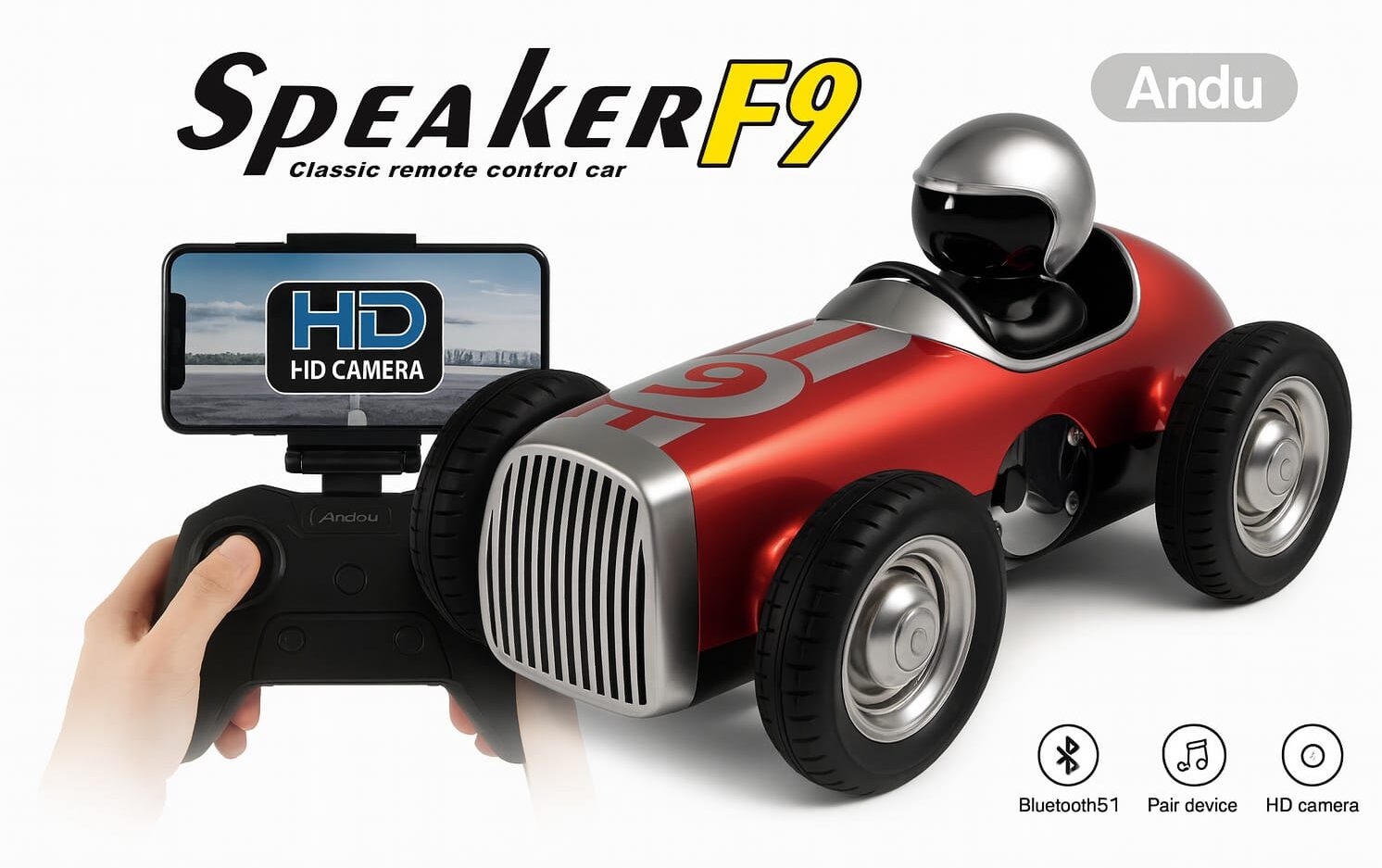 Andowl Speaker F9 Τηλεκατευθυνόμενο Αυτοκίνητο με Ηχείο και Κάμερα