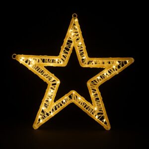 ⭐ Πολυτελές LED Αστέρι Διακόσμησης – Ζεστό Λευκό Φως