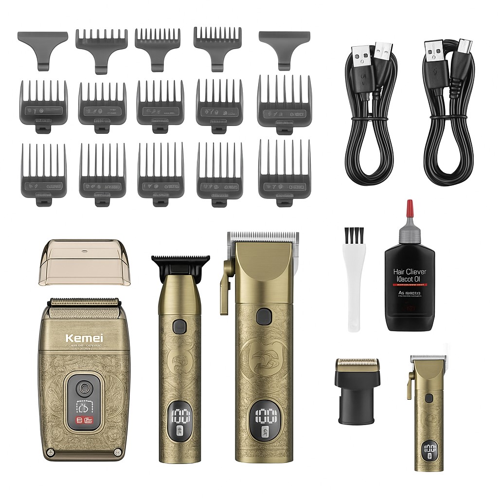 Kemei Επαγγελματικό Σετ Περιποίησης (Χρυσή Έκδοση) - Image 2