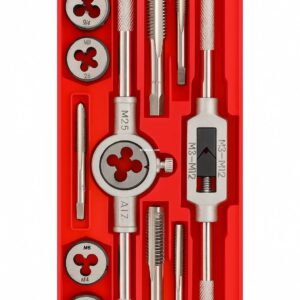 Alternative view of Σετ Κολαούζων & Κολακερών Jin Feng 12 Τεμαχίων – Επαγγελματικό Σετ Επισκευής Σπειρωμάτων (JF-9012)