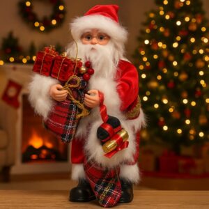 Alternative view of Κούκλα Άι Βασίλης Διακοσμητική με Δώρα