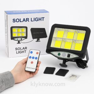 BK-128-6COB Ηλιακό Φως Αισθητήρα – Ισχυρός Προβολέας LED Εξωτερικού Χώρου με Αισθητήρα Κίνησης και Τηλεχειριστήριο