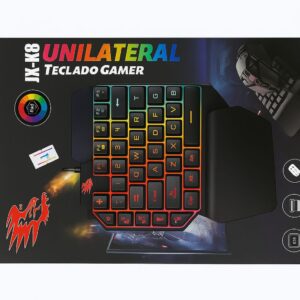 JX-K8 Μονόπλευρο Πληκτρολόγιο Gaming RGB