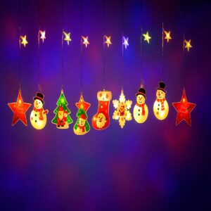 Alternative view of Χριστουγεννιάτικα Φωτάκια Κουρτίνας με Ζωγραφισμένα Σχέδια