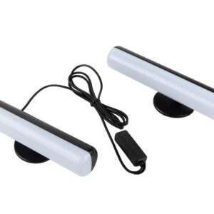 RGB Επιτραπέζιο Φωτιστικό Ατμόσφαιρας – Διπλές LED Μπάρες με Τηλεχειριστήριο & Κουμπί Ελέγχου