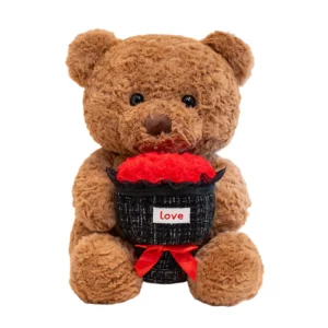 Αρκουδάκι με λουλούδια