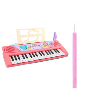 Παιδικό πιάνο ροζ με λαμπάδα