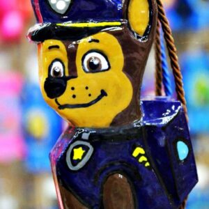 Πλακέτα σε λαμπάδα πλακέτα μπλε σκυλάκι 36εκ