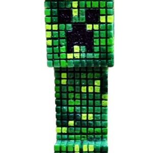 Πασχαλινή λαμπάδα Minecraft 3D πράσινος