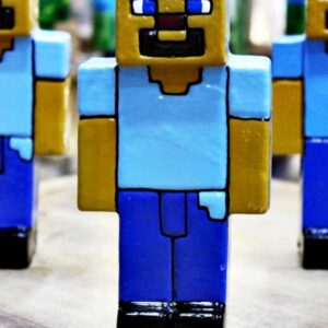 Alternative view of Πασχαλινή λαμπάδα Minecraft 3D μπλε 21X10X5