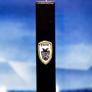 Πασχαλινή λαμπάδα μαύρη χειροποίητη ΠΑΟΚ