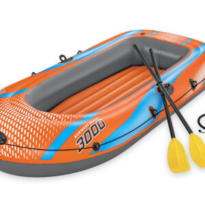 Bestway Φουσκωτή Βάρκα 3 Ατόμων Πορτοκαλί με Κουπιά & Τρόμπα