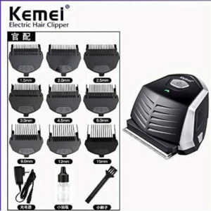 Kemei KM-6032 Επαναφορτιζόμενη Κουρευτική Μηχανή Μαύρη