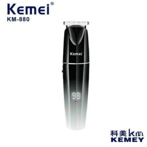 Kemei KM-880 Επαναφορτιζόμενη Κουρευτική Μηχανή Μαύρη