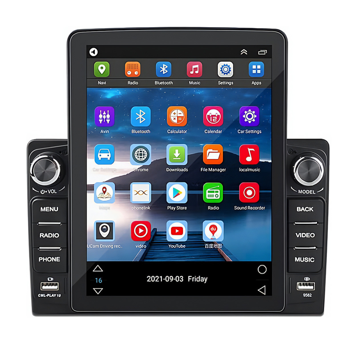 Ηχοσύστημα Αυτοκινήτου με Οθόνη Αφής 9.5'' Bluetooth USB WiFi GPS