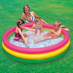 Intex Sunset Glow Παιδική Στρογγυλή Φουσκωτή Πισίνα PVC 131lt 57412