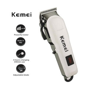 Kemei KM-809A Επαγγελματική Κουρευτική Μηχανή Γκρι