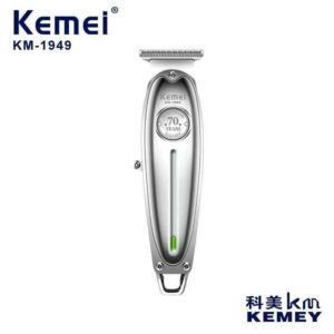 Kemei KM-1949 Επαγγελματική Επαναφορτιζόμενη Κουρευτική Μηχανή Ασημί