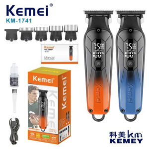 Kemei KM-1741 Επαναφορτιζόμενη Κουρευτική Μηχανή Πορτοκαλί