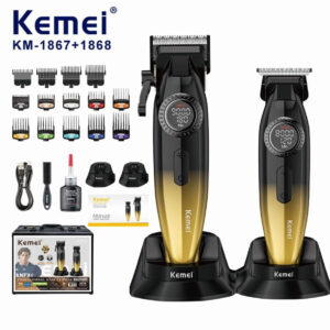 Kemei KM-1867 Επαγγελματικό Σετ Κουρευτικής Μηχανής Χρυσό